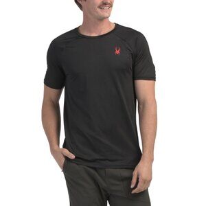 SPYDER Black Active Jacquard Mesh Tee